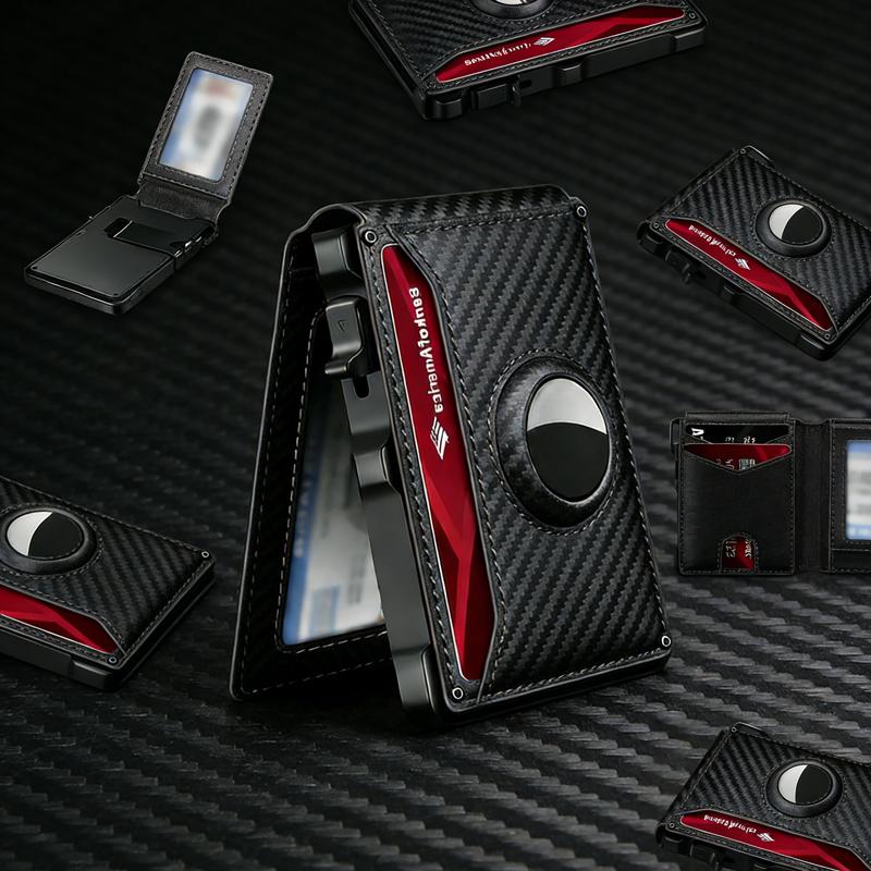 Minimalist Men’s Slim Wallet: 9 - 13 Cards, Money Clip, ID Window. RFID - Blocking, Aluminum Bifold Pop - Up Men's Minimalist Bifold Wallet with AirTag Compartment Perfect Gift (AirTag Not Included) Minimalist Men’s Slim Wallet: 9 - 13 Cards, Money Clip, ID Window. RFID - Blocking, Aluminum Bifold Pop - Up Men's Minimalist Bifold Wallet with AirTag Compartment Perfect Gift (AirTag Not Included)