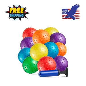 Knobby Balls - 5 Inch with Pump Party Favors, Stocking Stuffers