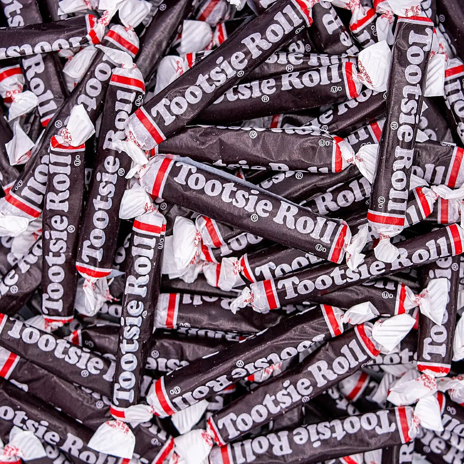 Tootsie Roll Long, Sweet, Soft, Chewy Toosie  Juniors Chocolate Taffy Candies, Individually Wrapped Peanut-Inclusive Snack   Long Long Long Twists