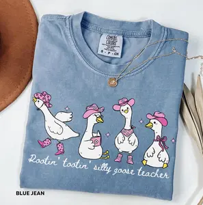 Comfort colors Rootin Tootin Silly Goose Teacher TShirt • Silly Goose Teacher T-shirt• Western Teacher Tee• Back to School Gift • Gift For Teacher