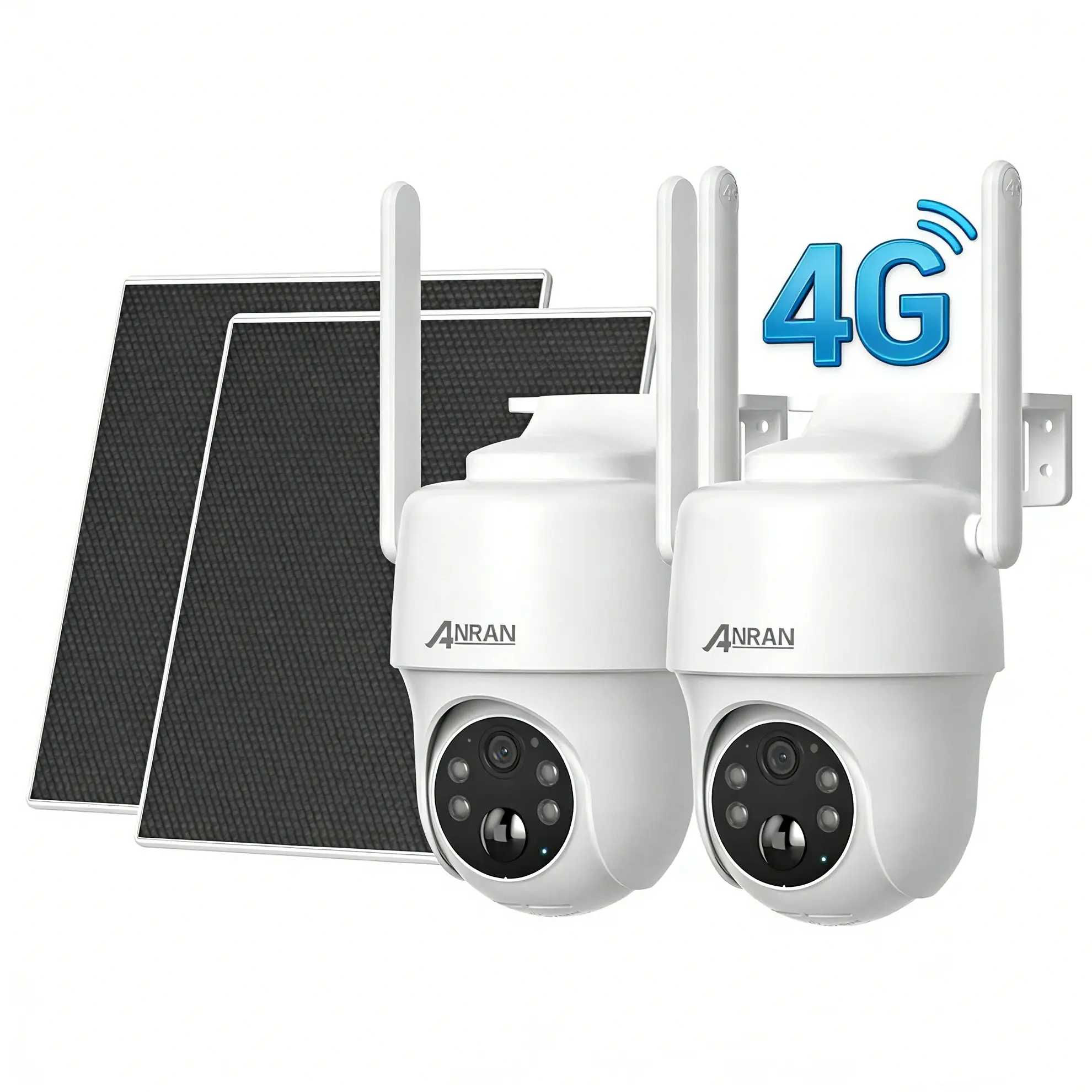 ANRAN 4G LTE Cellular Solar Security Camera with Sim Card for Enhanced Outdoor Surveillance Cam 360° Live View IP65 Waterproof 2 Way Audio