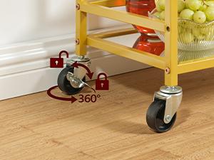 MAHANCRIS Bar Cart with Mirrored Shelf, Serving Cart for Home, Drink Cart with Wine Rack, Rolling Kitchen Cart with Wheels, Glass Holder, for Kitchen, Dining Room, Gold and White