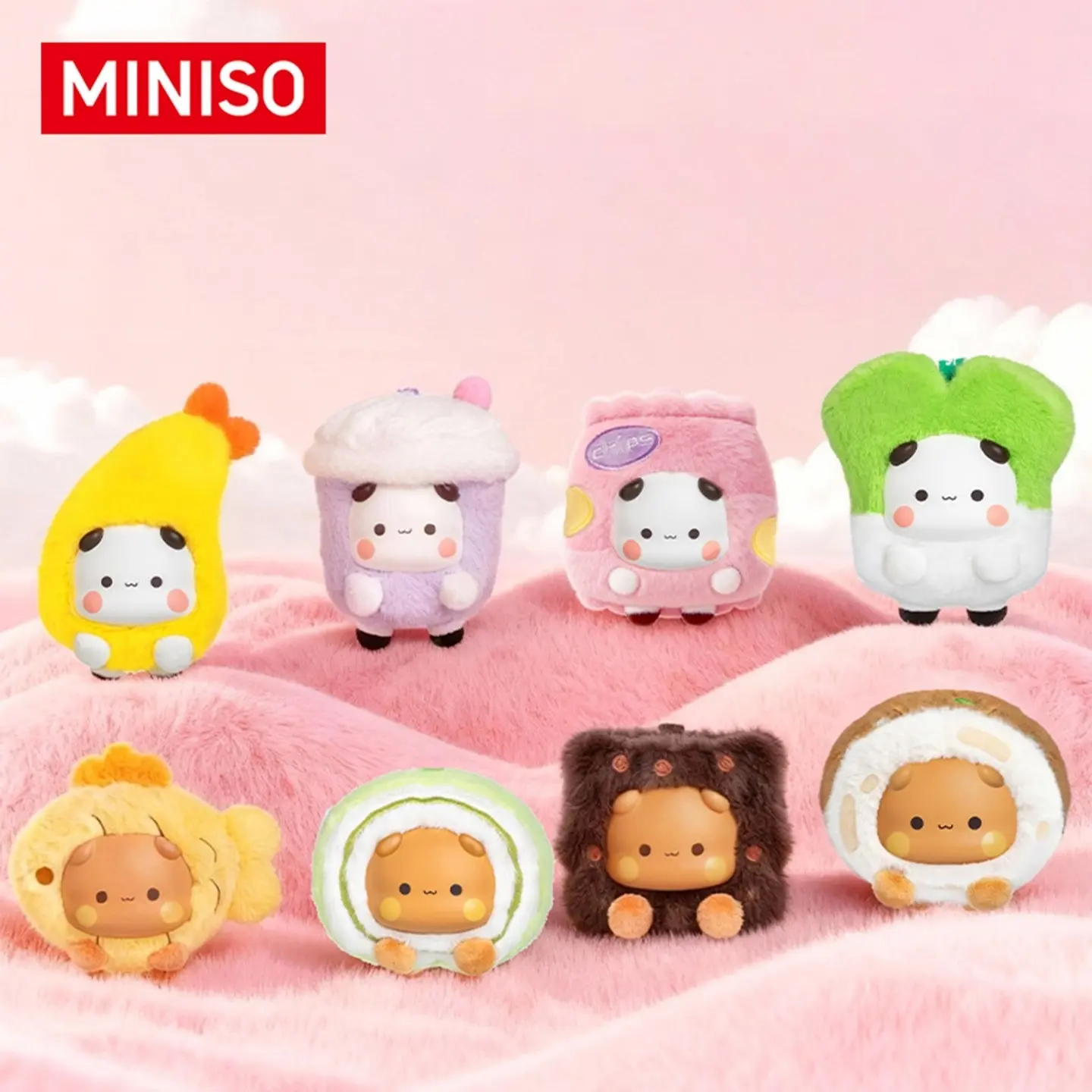 Miniso Yier And Bubu Plush Pendant Blind Box Sweet Stuffed Bag Charm Keychain For Daily Outfit And Luggage Decor Trendy Mystery Toy For Young Females Collection And Surprise Gift#Summervibes