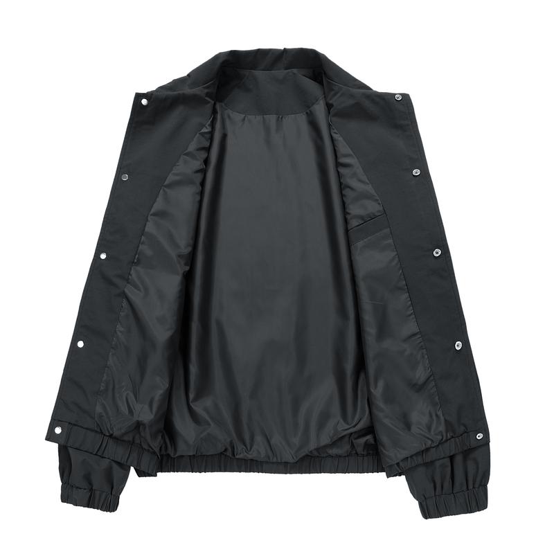 TJL Men's Casual Jacket - Lightweight Streetwear  Up Coat with  Pockets, Modern Fit Grey Outerwear for Daily Wear winrar  variety  jacket