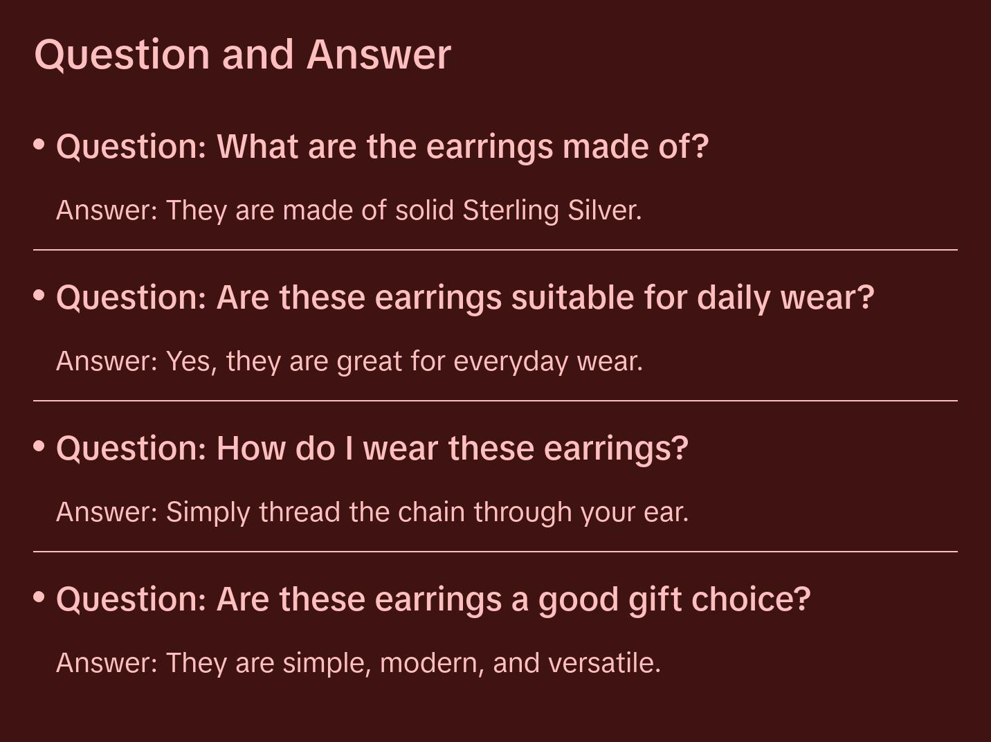 Feather Threader Chain Earrings