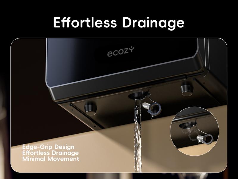 ecozy 2 Inch Clear Ice Ball Maker with CrystalFlux Technology, 4 pcs in 40 Mins, 144 pcs/Day, Sphere Ice Maker with Enhanced Insulation, Automatic Water Supply, Self-Cleaning, Automatic Ice Ball Maker for Whiskey & Bourbon