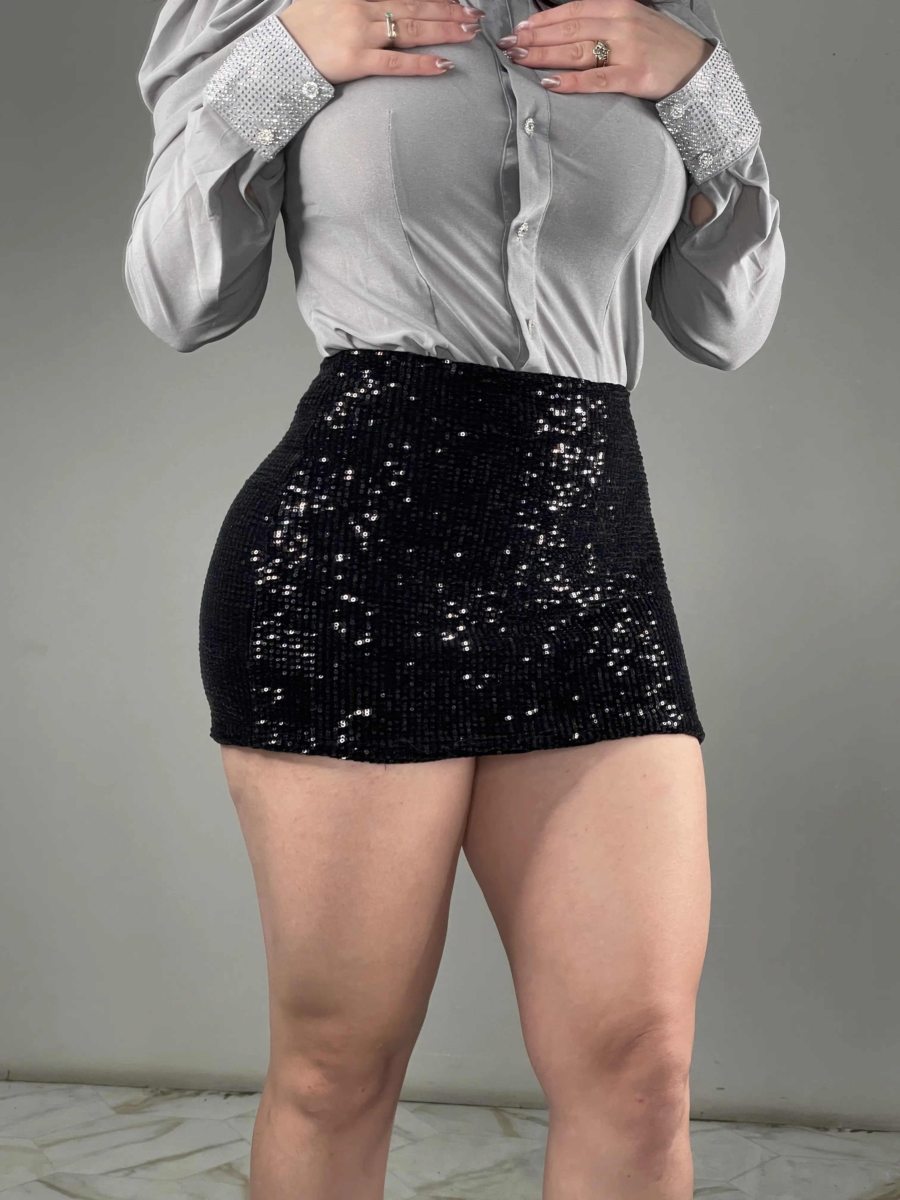 Lexi's Sequins Skirt Shorts- Stretchy & True To Size Lexi's Sequins Skirt Shorts- Stretchy & True To Size