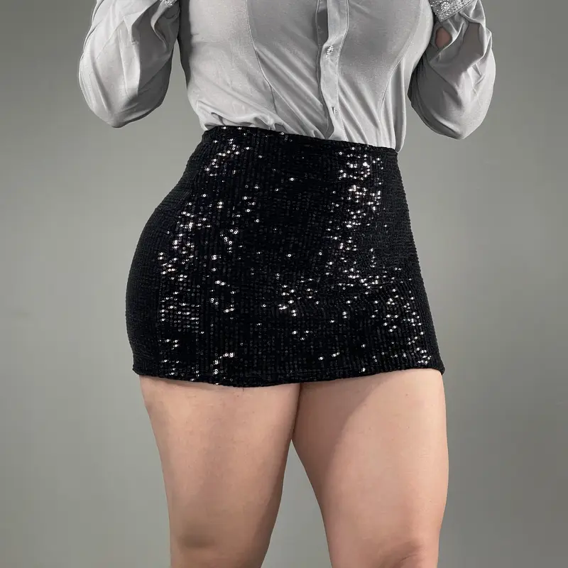 Lexi's Sequins Skirt Shorts- Stretchy & True To Size