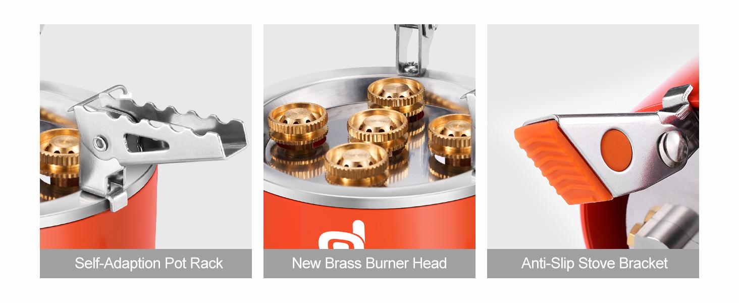 Odoland 9000W Portable Camping Stove Lightweight Camp Stove Collapsible Backpacking Stove with EVA Box for Outdoor Camping Cooking Hiking and Picnic Emergency