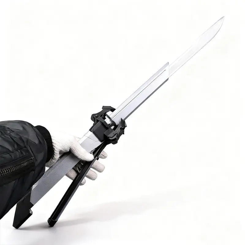 Game Inspired Retractable Folding Cosplay Prop 1:1 Scale Mechanical Action Display Model with Rotating Deployment Feature