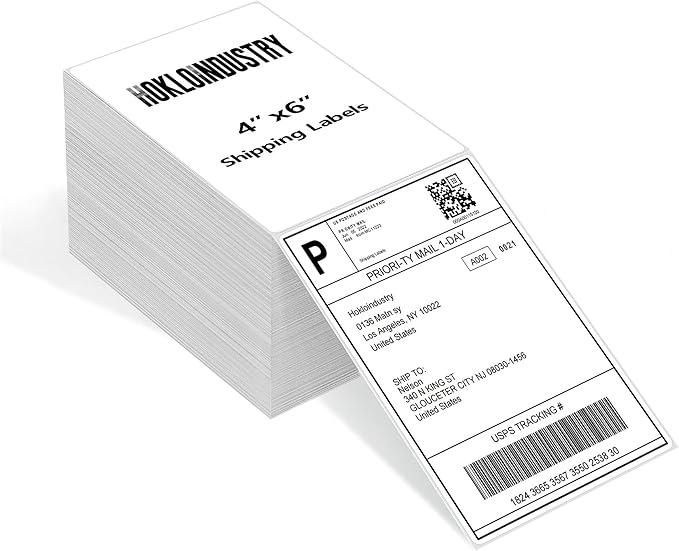 Waterproof 4x6 Direct Thermal Labels 500Pcs for Shipping Durable Practical for Wet Environments Compatible with Direct Thermal Printers