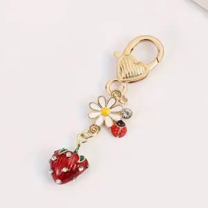 Strawberry Ladybug Keychain