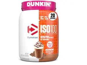ISO100 Whey Protein Powder, 95mg Caffeine, 25g of Protein, 20 Servings, 5.5g BCAAs, 120 Cal., Gluten Free, 1g Fat, 1g Sugar, 3g Carb