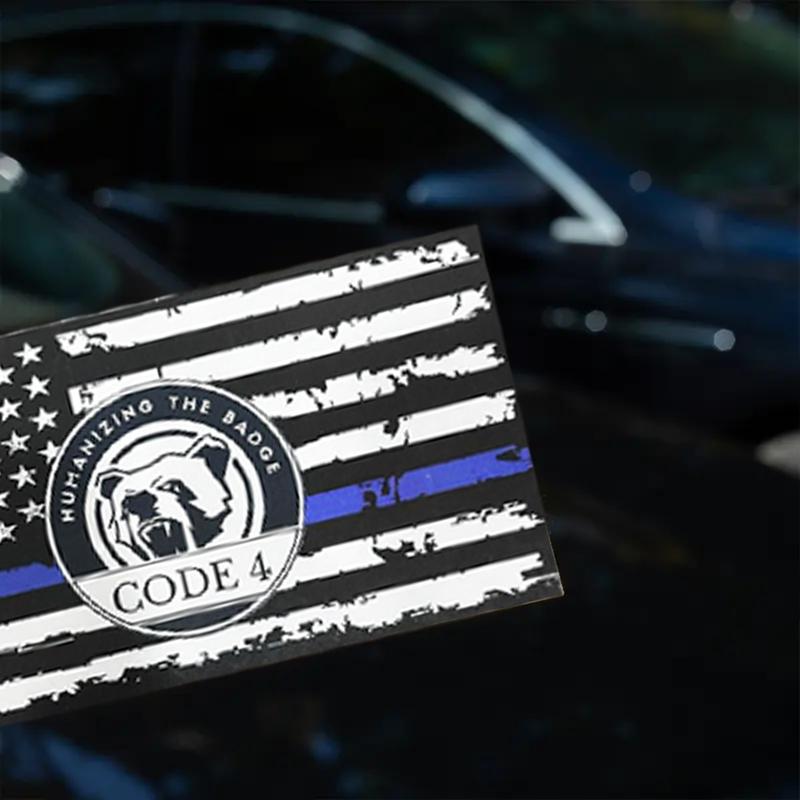 Thin Blue Line Police Sticker Patriotic Car & Laptop Decal Code 4 Humanizing The Badge 5 PCS High-Quality PVC Material Waterproof UV Protection Easy Installation Perfect for Cars Trucks Motorbikes Bumpers Windows Cabinets Walls Laptops Thin Blue Line Police Sticker Patriotic Car & Laptop Decal Code 4 Humanizing The Badge 5 PCS High-Quality PVC Material Waterproof UV Protection Easy Installation Perfect for Cars Trucks Motorbikes Bumpers Windows Cabinets Walls Laptops