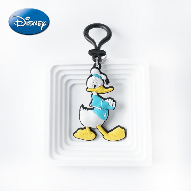 Disney Donald Keychain 1PC Official License Cute Animal Bag Clip Charms Anime Figure Collector Keyring Backpack Decor Durable PVC Soft Rubber Gift