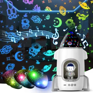 Multicolor Galaxy Planetarium Projector - 360° Rotation  Color Changing   Astronaut  Dinosaur and Galaxy Projection Lamp  Space Music Box  Children's room decorations  toys Full Spectrum Light Led Light Backlit