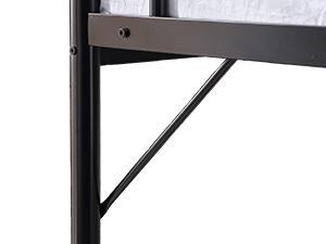 VINGLI Loft Bed Full Size with Flat Rungs for Adults, Kids and Young Teens, No Box Spring Required,Heavy Duty Metal Slat Support