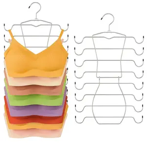 LMMAKE 1 Pack Bra Hanger For Closet Sturdy Metal Space Saving Hanger Sport Bra Holder Tank Top Organizer Without Extra Closet Space