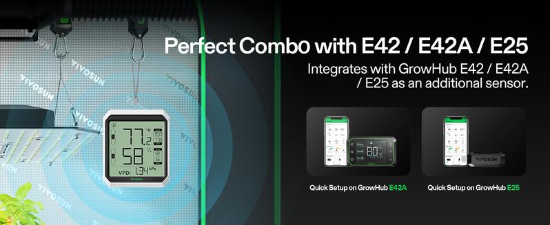 VIVOSUN AeroLab THB1/THB1S Wireless Bluetooth Hygrometer Thermometer Indoor, Smart Temperature Monitor, VPD, Digital Humidity Meter, LCD Remote Control & Alert, Data Storage, Dual Channels, Battery Included VIVOSUN AeroLab THB1/THB1S Wireless Bluetooth Hygrometer Thermometer Indoor, Smart Temperature Monitor, VPD, Digital Humidity Meter, LCD Remote Control & Alert, Data Storage, Dual Channels, Battery Included