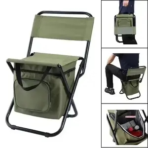 Fishing chairs with storage bags, portable foldable camping chairs, compact fishing stools, hunting chairs, and outdoor backrest stools are all very suitable for camping, hunting, fishing and hiking, Folding Fishing Chair