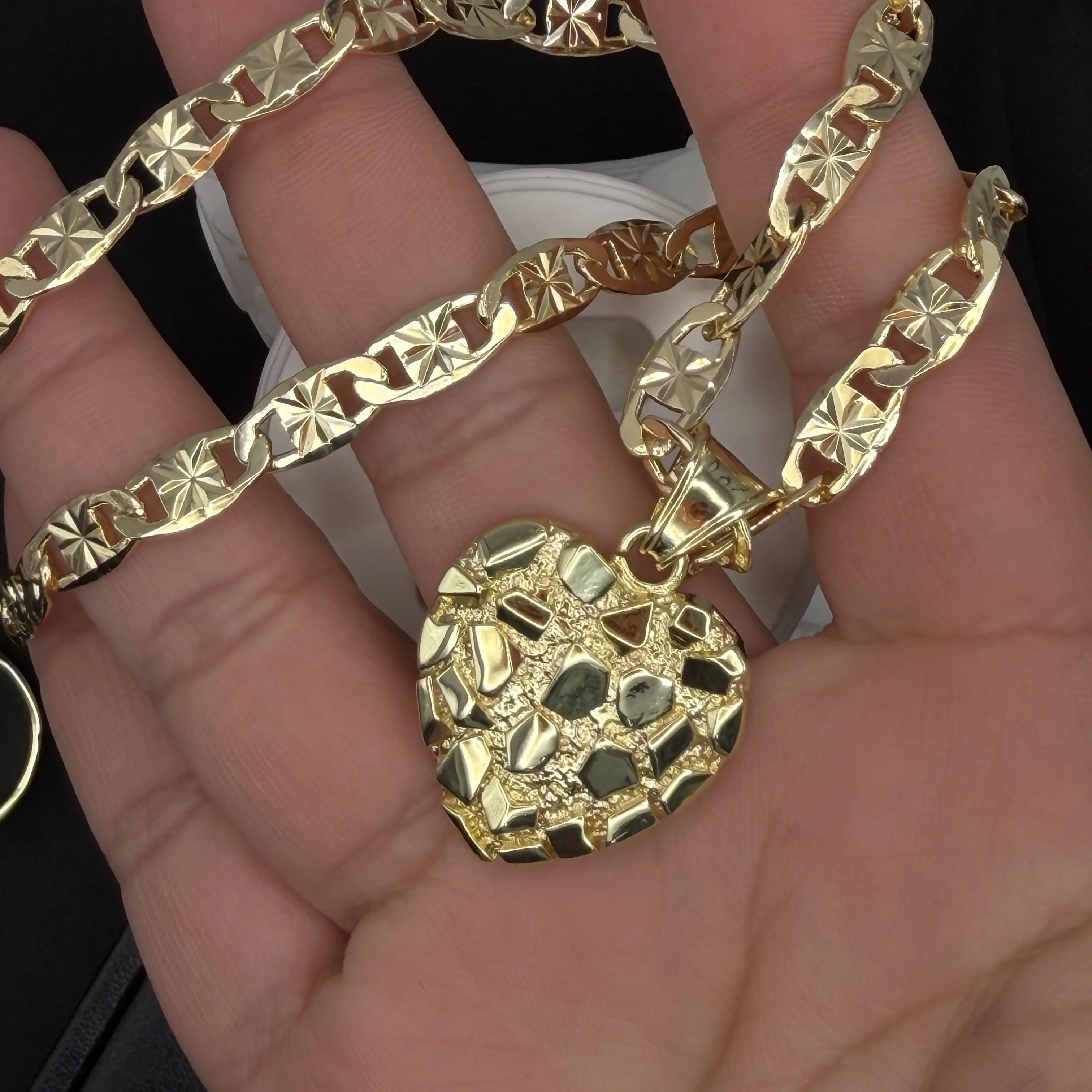 Nugget Heart 14k Gold Plated