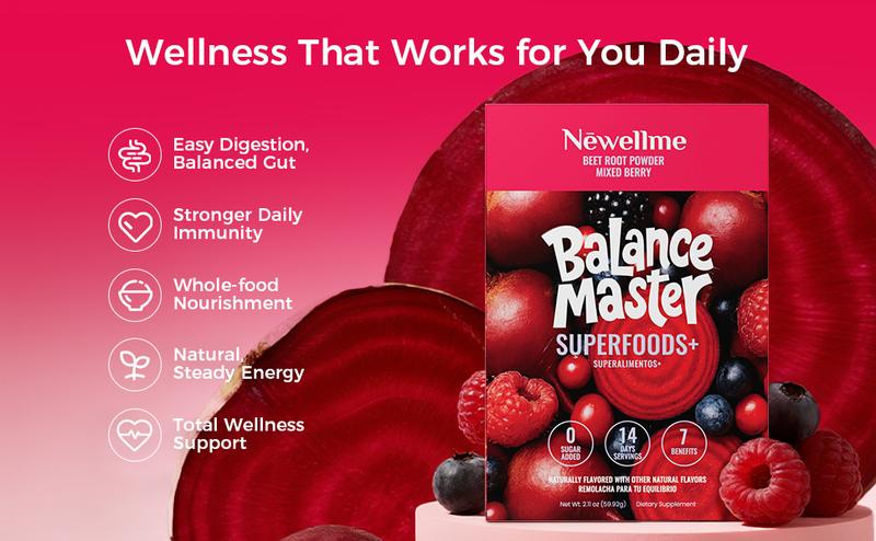 NEWELLME Super Red Food Powder, supports blood pressure, benefits leg veins, heart and blood vessel health, extracts of beetroot, etc. (14 bottles per box) NEWELLME Super Red Food Powder, supports blood pressure, benefits leg veins, heart and blood vessel health, extracts of beetroot, etc. (14 bottles per box)