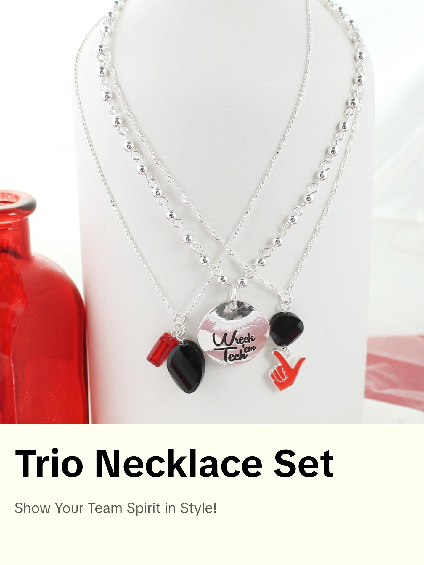 Texas Tech Trio Necklace Set