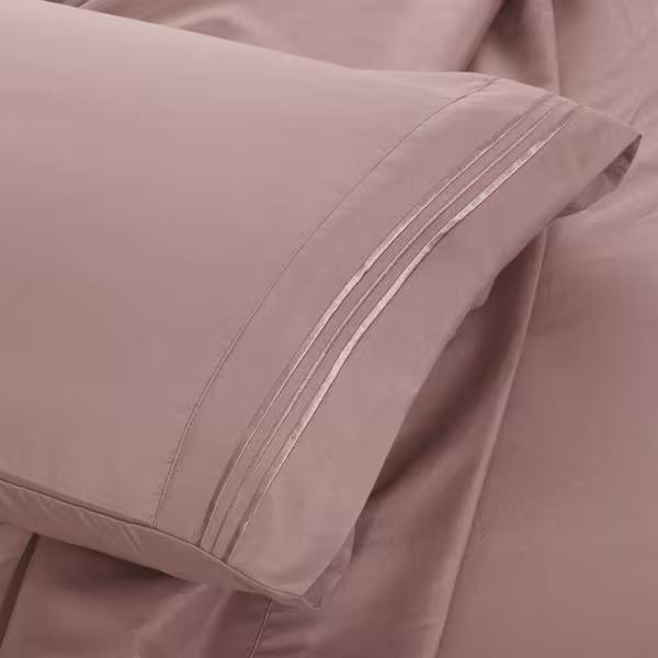 4 Pieces Solid Bedsheets - 1800 Series Stylish Comfy Bedding Sheet Set - Hotel Luxury Skin Friendly Cooling Sheets & Embroidered Pillowcases Without Filler - Classic Collection With 16 Inches Deep Pocket Room decor - Shrinkage & Fade Resistant
