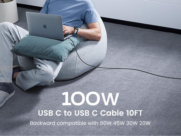 UGREEN 100W USB C Cable - Smartphone Charger for iPhone 17/17 Plus/17 Pro/17 Pro Max/16/15 Plus/15 Pro/15 Pro Max, MacBook Pro, iPad Pro, Dell XPS, Samsung Galaxy S23/S22 Ultra, Switch, Pixel, Deals for You,TikTokShopHolidayHaul