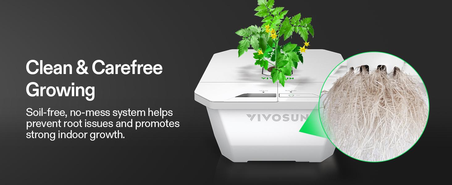 VIVOSUN VGrow DWC Hydroponics Growing System Kit for VGrow Smart Grow Box, 4-Gallon Deep Water Culture with Air Stones and Rapid Rooters