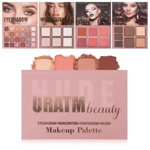 URATM Beauty 4-Layer Multi - Functional Beauty Book Kit- Style Makeup Palette Ingeniously Combines Eyeshadows, Blushes,Highlight, Contour Powders In One,Best Choice for A Gift for Women
