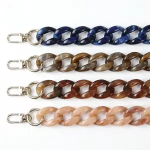 Acrylic  Bag Chain Replacement for Women - Detachable Purse Strap, 17.7in Metal Clasp Handbag Chain, Universal Fit for Crossbody Bags/Shoulder Bags/Clutches, DIY Bag Upgrade Accessory