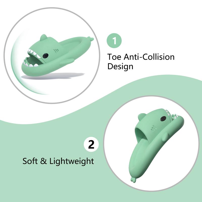 Shark Slides for Women and Men, Cute Shark Slippers Adult Youth Cloudy Summer Soft Lightweight Anti-Slip Thick Sole Beach House Cloud Cushioned Shower Slide Sandals Indoor Outdoor