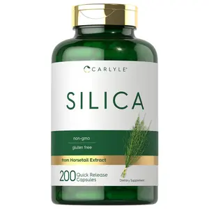 Carlyle Silica Supplement Capsules | 200 Count | from Horsetail Extract | Non-GMO & Gluten Free