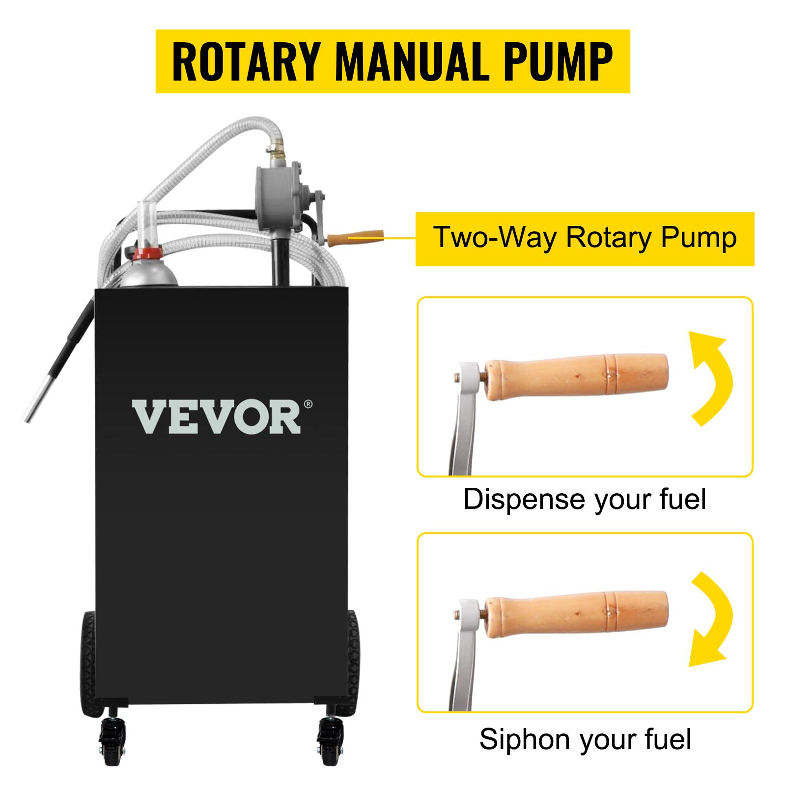 【Spotlight Day】VEVOR 30 Gallon Fuel Caddy, Gas Storage Tank & 4 Wheels, with Manuel Transfer Pump, Gasoline Diesel Fuel Container for Cars, Lawn Mowers, ATVs, Boats, More, Black Bottles Hand,w/Wheels 【Spotlight Day】VEVOR 30 Gallon Fuel Caddy, Gas Storage Tank & 4 Wheels, with Manuel Transfer Pump, Gasoline Diesel Fuel Container for Cars, Lawn Mowers, ATVs, Boats, More, Black Bottles Hand,w/Wheels