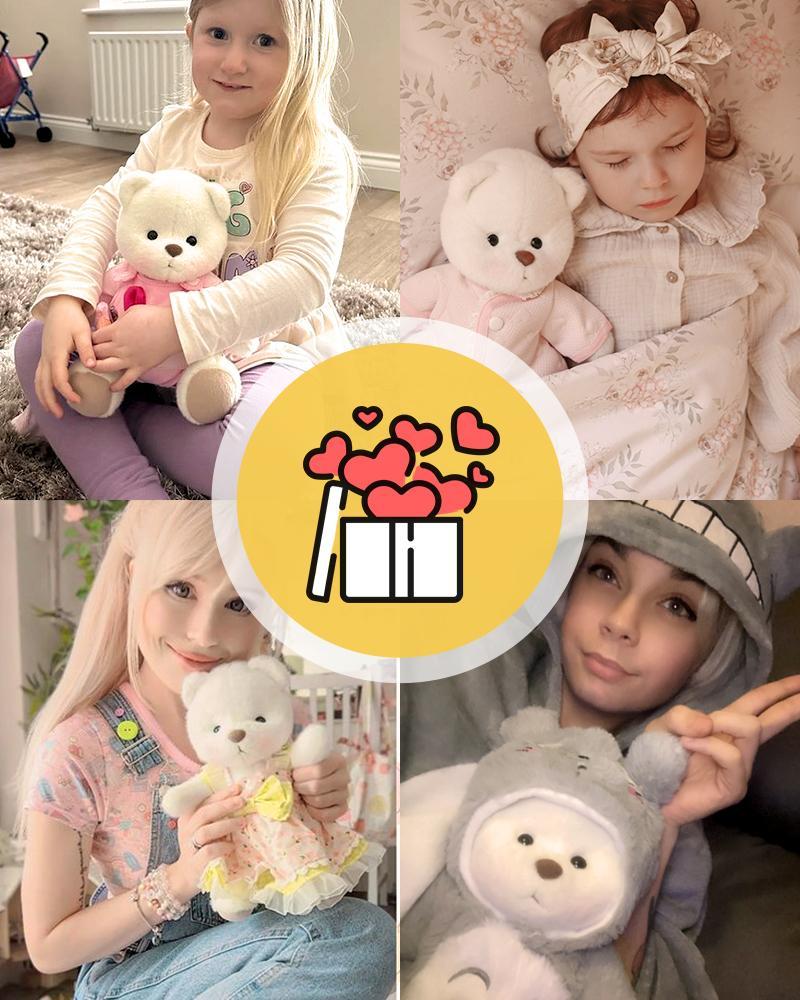 Christmas Handmade Jointed Teddy Bear | Getahug 12" Poseable Plushies, The Christmas & New Year's Gift, Collectible Stuffed Animal Spread Warmth & Joy, Cute Gifts for Girls grateful kids gifts