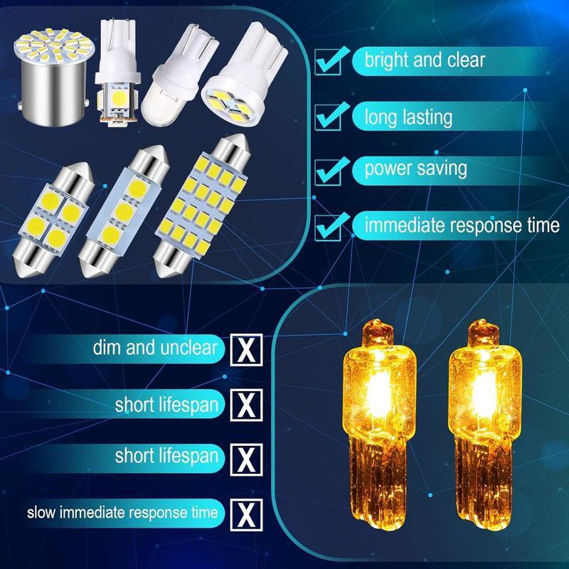 70 Pces Interior Lights LED Car Bulb Kit Set Dome Light 31 36 41 mm 12v De3175 6411 T10 2825 6612f 6615f for Dome Map Read Door Trunk Glove Box License Plate Christmas Cargo Courtesy, Led Car Ambient Light, Cars
