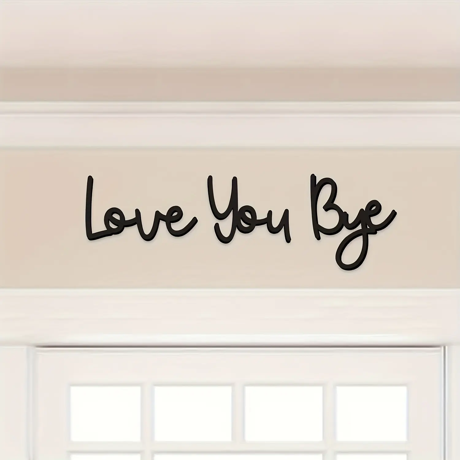 Love You Bye Wood Sign Home Decor, Black Boho Home Wall Decor Modern Wall Art Decor Express Love and Warm for Your Family Lovers, Room Entryway Hallway House Wall Decor Aesthetic shopping deals