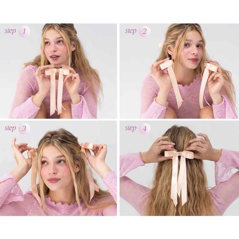 1-3Pack Magnetic Bow Clips, Magnetic Hair Clips for Styling, Mini Butterfly Hair Clips, Strong Hold No-Slip Magnetics Clips, Seamless 2-in-1 Design Magnetics Tropical Sunset Hairs Clips