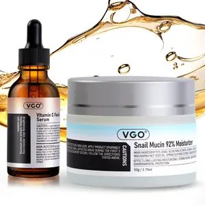 VGO Vitamin C Facial Serum Essence,30ml/60ml Skincare Cleanser-B3 Skin care cream Cleanser VGO Snail Mucin 92% Moisturizer Hydration and Nourishment for Radiant Skin Hyaluronic skin, care, products bakuchiol serum