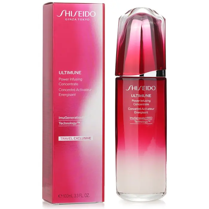 Shiseido Ultimune Power Infusing Concentrate - ImuGenerationRED Technology, Facial Anti Aging Concentrate with Plant & Floral Fragrance, 100ml/3.3oz