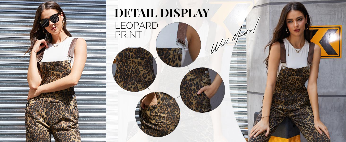 Zhangyan Valentine's Gifts Leopard Print Overalls for Women Stretch Denim Loose Fit Bib Coveralls Cheetah Spring Fall Winter Outfits Y2K Fashion Animal Sleeveless Jumpsuits Straight Leg Pants Mom Wife Womenswear Rompers Zhangyan Valentine's Gifts Leopard Print Overalls for Women Stretch Denim Loose Fit Bib Coveralls Cheetah Spring Fall Winter Outfits Y2K Fashion Animal Sleeveless Jumpsuits Straight Leg Pants Mom Wife Womenswear Rompers