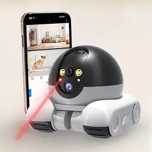 Camera, Mobile Patrol Robot Camera, Wi-Fi Connected Remote Control, Night Vision, Two-Way Audio Talk, Pet Monitoring, Suitable for Elderly/Pets (64GB)