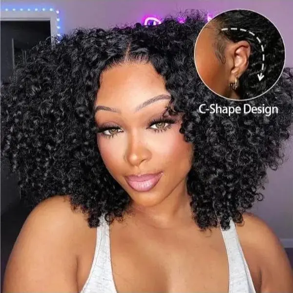 250% High Density Ready To Go Pre Bleached Knots 13x6 Glueless with Drawstring Kinky Curly HD Lace Wig Put On Go Human Hair Wig For Women Pre Plucked summerwins