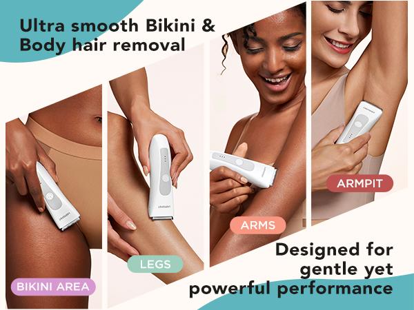 LADYSPOT Bikini Trimmer for Women - Electric Body Hair Shaver & Rechargeable Cordless Trimmer with Detachable Head, Wet/Dry Use for Arms, Legs, Body - Precise, Safe & Waterproof, Best Gift for Loved Ones