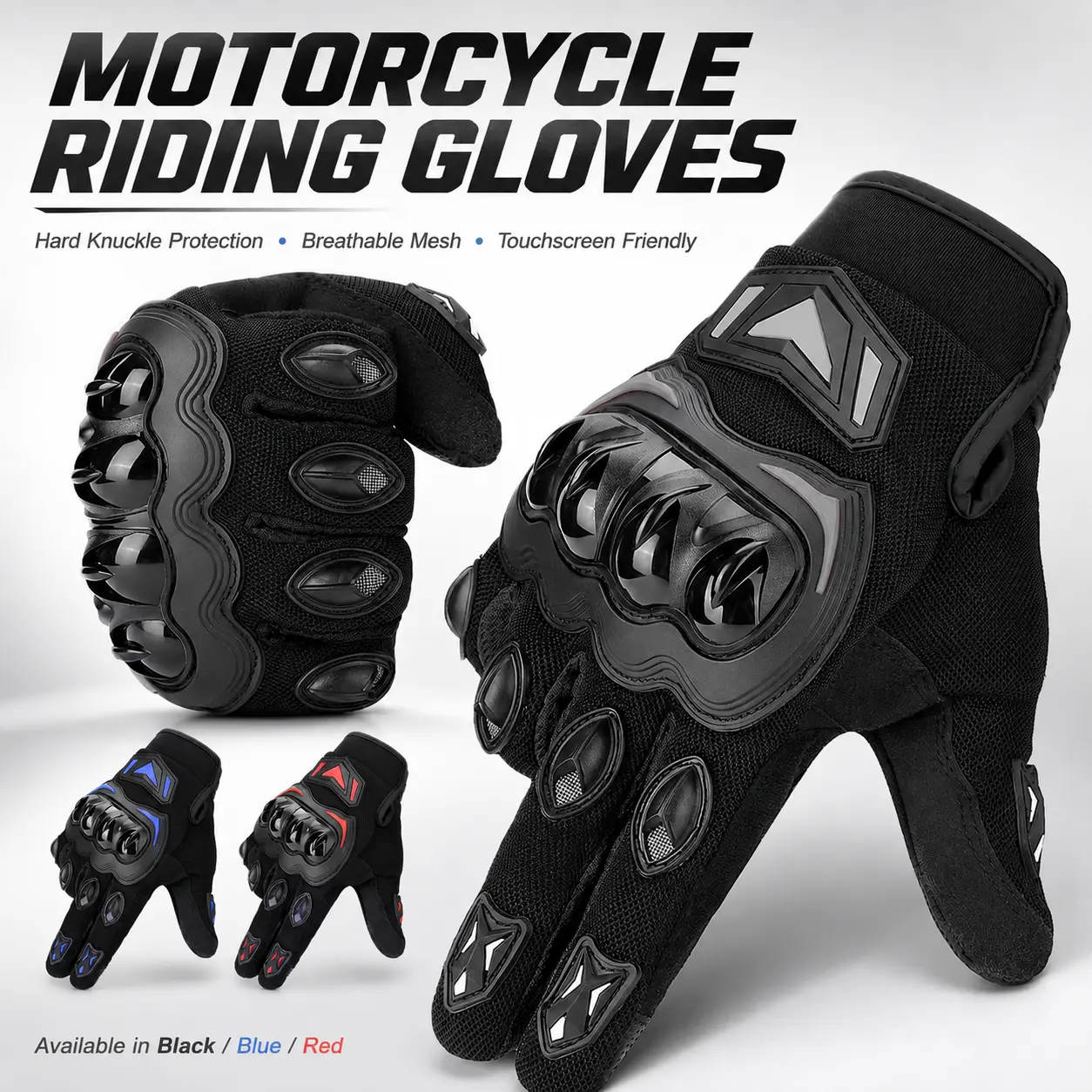 Motorcycle Gloves Carbon Fiber Touch Screen Motorbike Cycling Full Finger Gloves