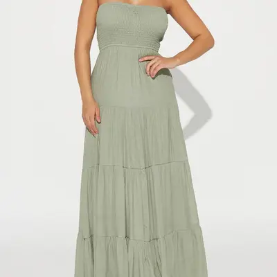 slim fit dress slacks Eternal Sage Formal Maxi Dress main image 0
