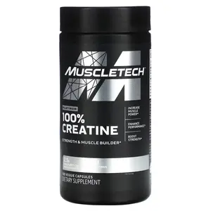MuscleTech Platinum 100% Creatine, 100 Veggie Capsules (1.25 g per Capsule)