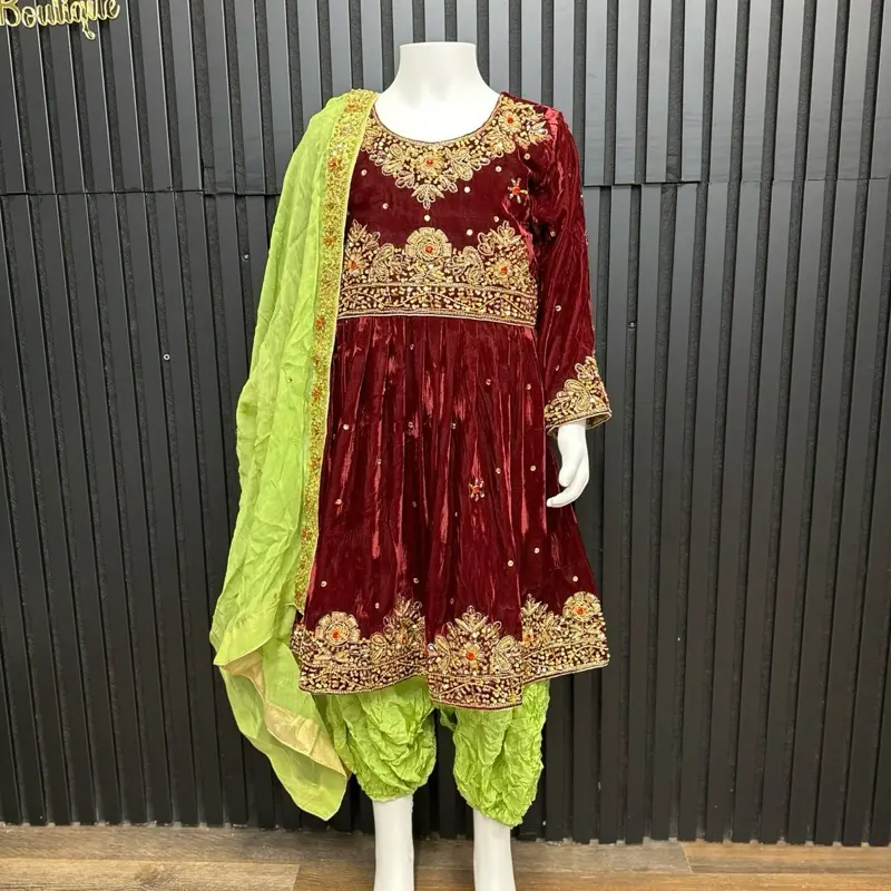 Afghan  mor mor dozi girls dress, handmade