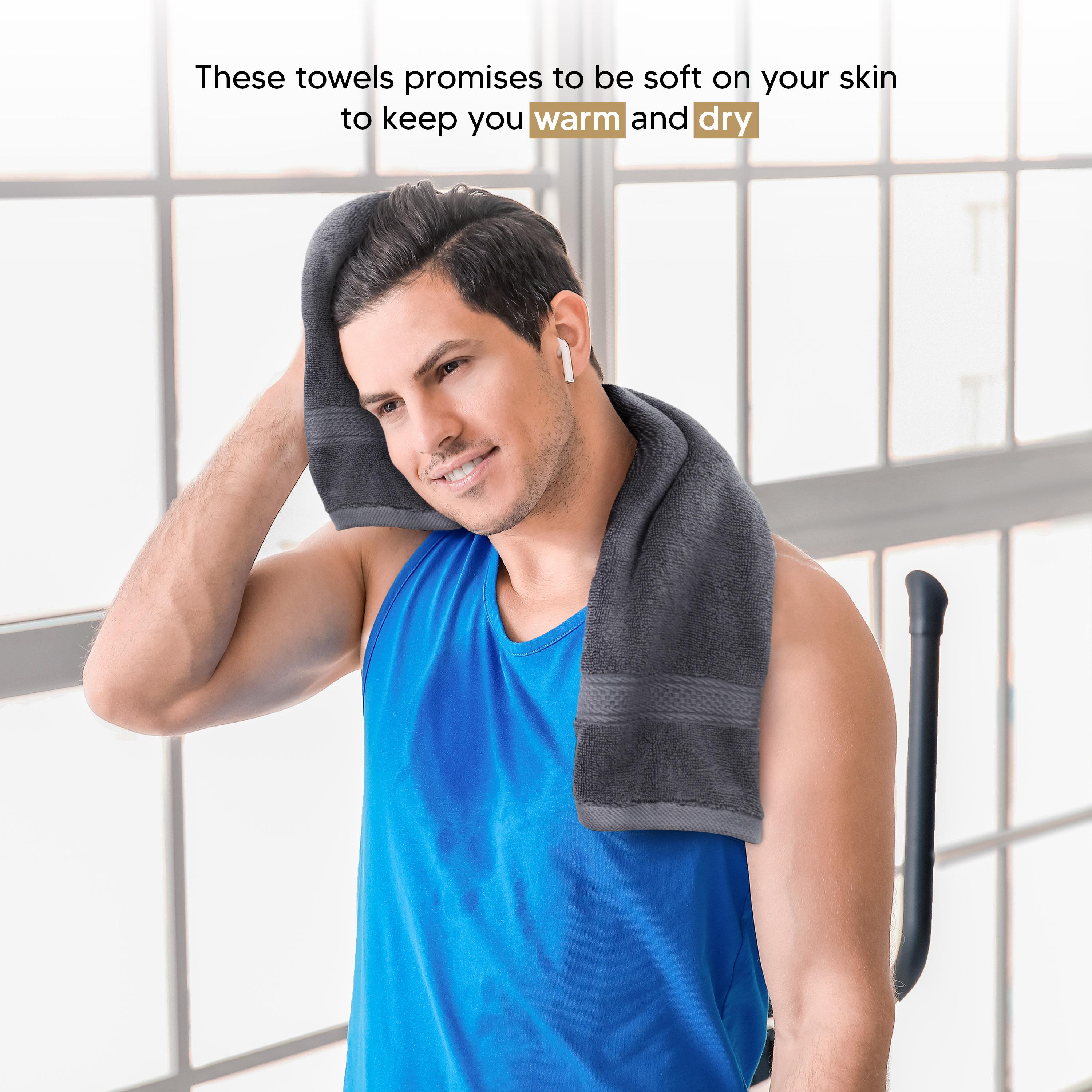 Utopia Towels 8 Piece Premium Towel Set 2 Bath 2 Hand & 4 Wash Cloths 600 GSM 100% Ring Spun Cotton Highly Absorbent for Bathroom Gym Hotel Spa Grey